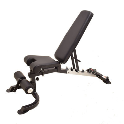 Adjustable Multifunction Commercial Bench in Dark Grey Assembled Size 1585*645*1230
