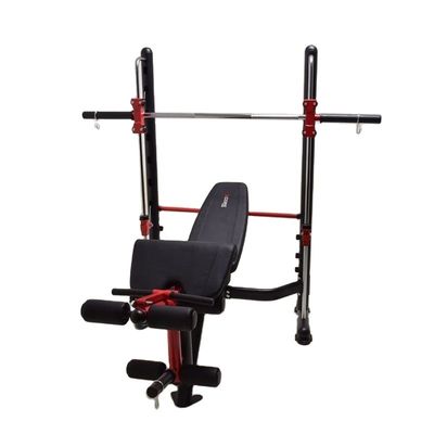 Men's Red Fitness Gym Equipment Squat Rack Weight Lifting Exercise Bench