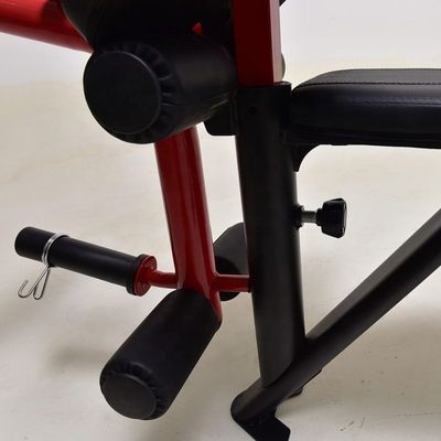 Men's Red Fitness Gym Equipment Squat Rack Weight Lifting Exercise Bench