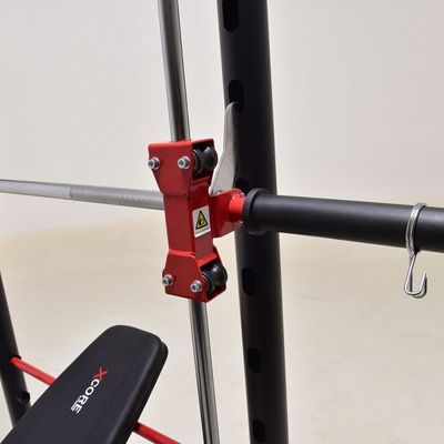 Indoor Weight Lifting Bench and Power Rack for Strength Training in Dark Grey