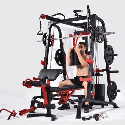 Men's 70 Unit 9010DE Body Building Fitness Machine Gym Smith Machine with Weight Stack