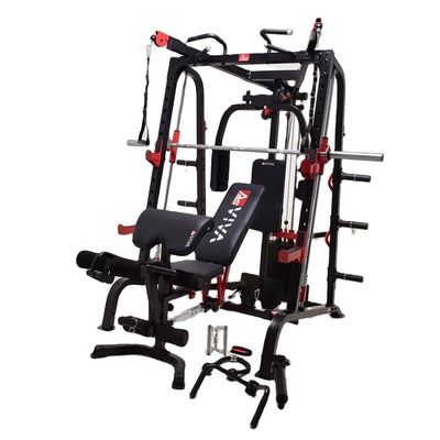 Black Multi Function Station Equipment for Home Gym Exercise and Strength Training