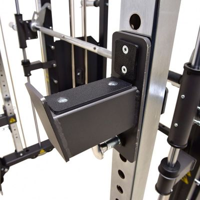 Integrated Gym Trainer Power Rack Fitness Rack in Silver Grey for All-in-One Training