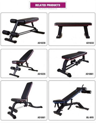 Loading Port Multi Adjustable Bench/ Utility Bench for Home Gym Equipment in Black