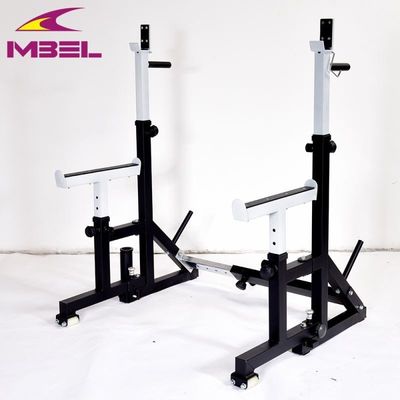 GREY/BLACK Folded Power Fitness Rack Integrated Gym Trainer for Space-Saving Workouts