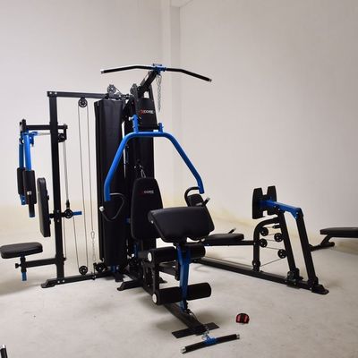 Customizable Multi-Purpose Strength Exercise Machine for Home Gym in Light Grey Design