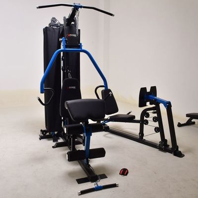 Customizable Multi-Purpose Strength Exercise Machine for Home Gym in Light Grey Design