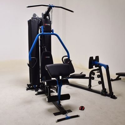 Customizable Multi-Purpose Strength Exercise Machine for Home Gym in Light Grey Design