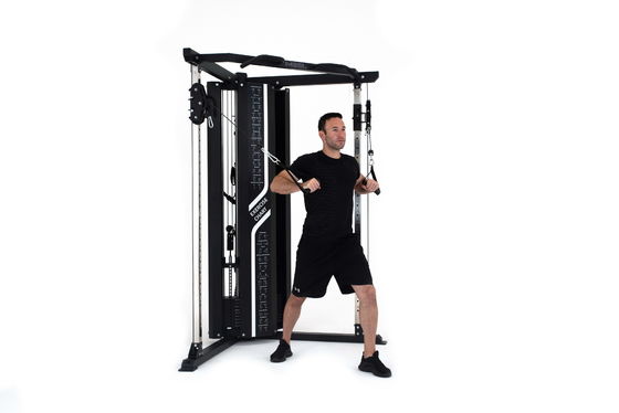 Multi Functional Trainer Barbell Rack Gym Strength and Performance with Power Rack