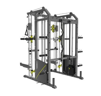 Customized Multi Function Gym Adjustable Cable Gym Squat Rack with 90Lbs Weight Stack