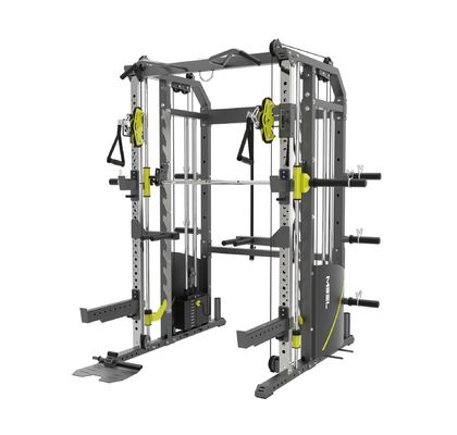 Customized Multi Function Gym Adjustable Cable Gym Squat Rack with 90Lbs Weight Stack