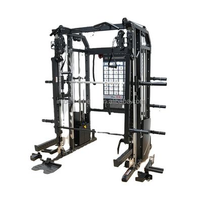 Smith Machine All In One Gym Equipment With Weight Stacks Mutli Function Home Gym Station
