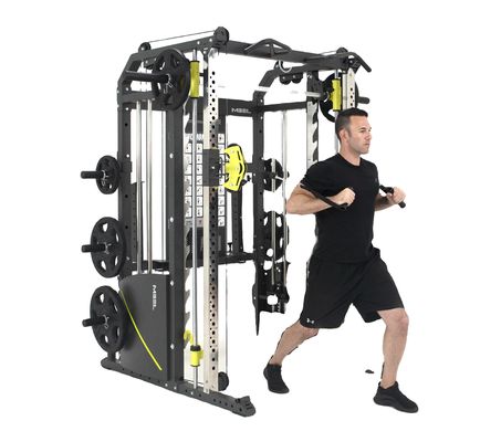 Smith Machine All In One Gym Equipment With Weight Stacks Mutli Function Home Gym Station