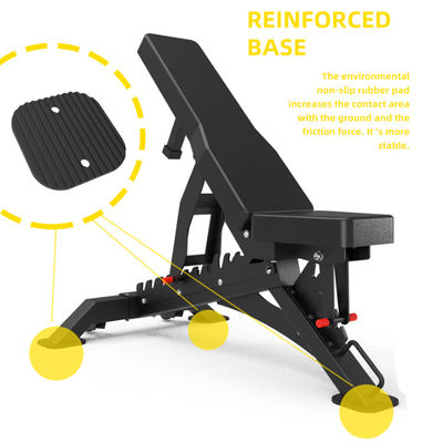 Multi Function Adjustable Gym Bench Set Metal Construction for Home and Commercial