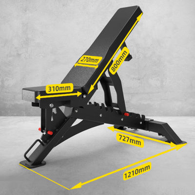 Multi Function Adjustable Gym Bench Set Metal Construction for Home and Commercial
