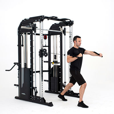 Custom Design Silver Grey Metal All in One Trainer Smith Machine for Home Workouts