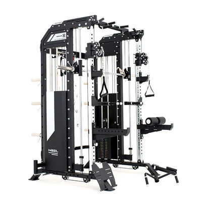 Full Smith Machine Powertec Gym All In One Exercise Equipment With Weight Stack Black Multi Function Station