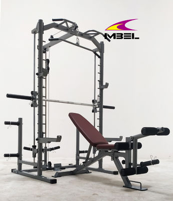Unisex Adjustable Functional Trainer Power Gym Equipment Smith Machine Squat Rack With Lat Pull Down And Cable Crossover